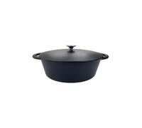 Cocotte en fonte - BAUMALU - 336408 - Ovale 33 cm - Noir mat
