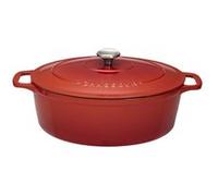 Cocotte ovale 33 cm chasseur rubis degr.noir interieur noir - Chasseur - Rouge - Fonte émaillée Rouge G