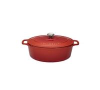 Cocotte ovale 33 cm rubis degr.noir interieur noir - Chasseur - Rouge - Fonte émaillée