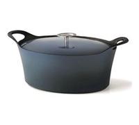Cocotte ovale 4l 29cm bleu fonte d'acier + 2 manchons AMC31858 G