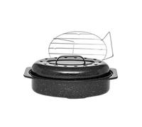 Cocotte ovale en acier carbon 38x26cm + grille Warmcook 0508+2006