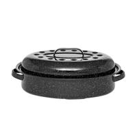 Cocotte ovale en acier émaillé, roaster - 4l - graniteware