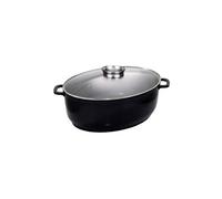Cocotte ovale en fonte d'aluminium 43cm noir - Baumalu - 382931 - jumbo