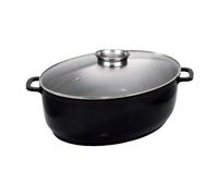 Cocotte ovale en fonte d'aluminium 43cm noir - 382931 - Jumbo - BAUMALU