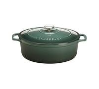 Cocotte ovale en fonte émaillée 29 cm vert mélèze Chasseur