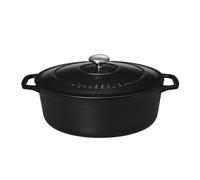 Chasseur Cocotte ovale en fonte émaillée 31 cm Noire Sublime PUC473101 intérieur noir