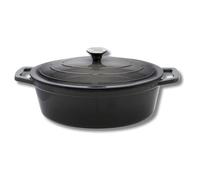 Elo Cocotte en fonte ovale Basaltgrau – Robuste 33 cm 5 L Gris Induction