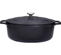 Chasseur - Cocotte ovale en fonte émaillée PUC473301 - 33 cm - 7,1 L - Noire (intérieur noir)
