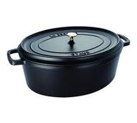 Le Creuset Cocotte ovale Signature 40 cm en fonte émaillée avec couvercle Noir mat 21178400000430