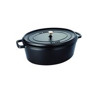 Le Creuset Cocotte ovale Signature 40 cm en fonte émaillée avec couvercle Noir mat 21178400000430