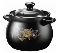 cocotte, Petites casseroles en cuivre avec couvercle, marmites terre cuite for cuiseur à riz, résistantes la chaleur(6L/5.4Quarts)