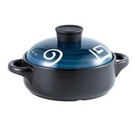 cocotte, Petites casseroles en cuivre et terre cuite avec couvercle, résistantes à la chaleur, for cuisson. Marmites(Blue,1.5L/1.4Quarts)