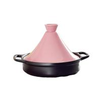Cocotte Pot à tajine en argile poudre progressive for la cuisson, casseroles de cuisine, Casseroles riz haute température(8.5 inch pink)