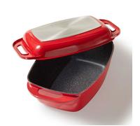 Cocotte Rectangulaire XXL - STONELINE - 43x26 cm - Antiadhésif - Induction - Rouge