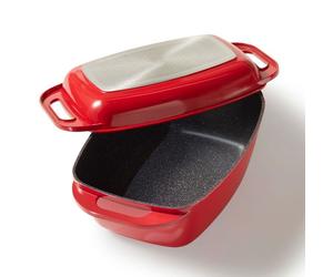 Cocotte Rectangulaire XXL - STONELINE - 43x26 cm - Antiadhésif - Induction - Rouge
