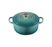 Cocotte Rond 20 cm Le Creuset Fonte 21177200994450 Bleu Riviera