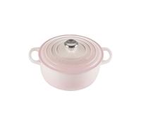 Le Creuset Cocotte ronde Signature 20 cm, fonte émaillée 2,4 L, Shell Pink