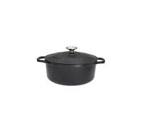 Cocotte ronde en fonte émaillée 18cm noire sublime - Chasseur - PUC471801 -