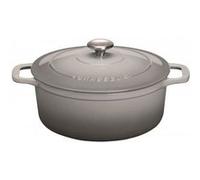 Cocotte ronde 20 cm chasseur gris - - Gris - Fonte émaillée