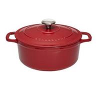 Cocotte ronde 20 cm chasseur rouge uni interieur sable - Chasseur - Rouge - Fonte émaillée Rouge G