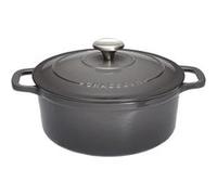 Chasseur 11832489 Cocotte ronde, Fonte émaillée, Gris Urbain, 24 cm