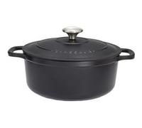 Cocotte ronde en fonte émaillée 24cm noire sublime - Chasseur - PUC472401 -