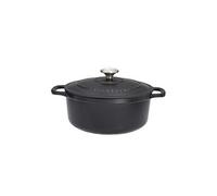 Cocotte ronde en fonte émaillée 24cm noire sublime - Chasseur - PUC472401 -