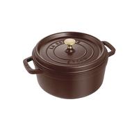 STAUB Cocotte en fonte émaillée Ronde Chocolat D26 cm 5.25 L