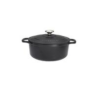 Cocotte ronde 26 cm noir interieur noir - Chasseur - Noir - Fonte émaillée