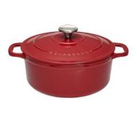 Cocotte ronde 28 cm chasseur rouge uni interieur sable - Chasseur - Rouge - Fonte émaillée Rouge G