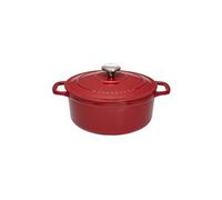 Cocotte ronde 28 cm rouge uni interieur sable - Chasseur - Rouge - Fonte émaillée