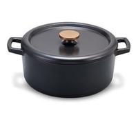 NORI Cocotte en fonte Emaillée BEKA Ronde Noir D30 cm