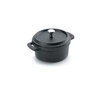Lacor Faitout rond 25915 avec couvercle – aluminium fondu noir 14 cm – tous feux