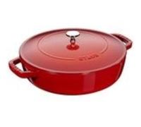 Cocotte ronde chistera 28 cm cerise fonte émaillée 6,7 l staub staub-12612806 Cerise G