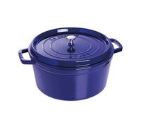 Staub Cocotte en fonte ronde La Cocotte 24 cm 3,8 L trois couches d'émail Bleu foncé