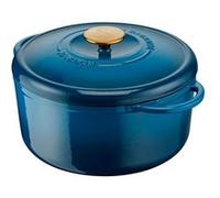 Tefal Pierre Gagnaire Cocotte en fonte d'acier dia 25 cm, 5 L, Induction, Couvercle spécial condensation, Rétention de chaleur, Mijotés, Cuisson douce, Caramélisation, Héritage Bleu Alpes E2610404