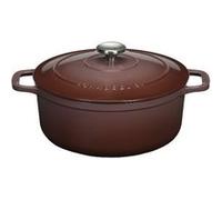 Cocotte ronde en fonte émaillée 20cm bois de rose Chasseur puc472062 marron