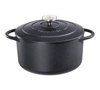 cocotte ronde en fonte émaillée 22cm noir - 0401002022