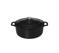 Chasseur – Cocotte ronde en fonte émaillée PUC472401 – 24 cm – Noir sublime (intérieur noir)