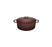 Cocotte ronde en fonte émaillée 24cm bois de rose puc472462