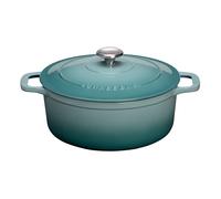 Cocotte ronde en fonte émaillée 28 cm bleu quartz Chasseur