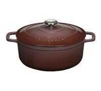 Cocotte ronde en fonte émaillée 28cm bois de rose Chasseur puc472862 marron G