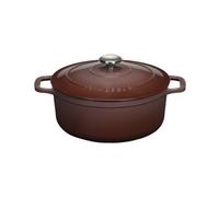 Cocotte ronde en fonte émaillée 28cm bois de rose - PUC472862 - Sublime - CHASSEUR