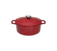 Cocotte ronde 20 cm chasseur rouge uni interieur sable - Chasseur - Rouge - Fonte émaillée Rouge G