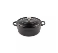 Cocotte Ronde Fonte émaillée NOIR Diamètre 28 cm Hosse