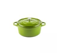 Cocotte Ronde Fonte émaillée VERT Diamètre 24 cm Hosse