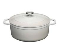Cocotte ronde Le 20 cm Macadamia - Chasseur - Blanc - Fonte émaillée