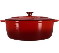 Cocotte Ronde Menastyl, 7 Litres, 29 cm, Fonte Acier Émaillé, Rouge
