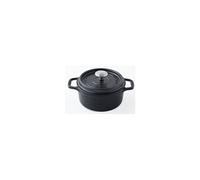 Cocotte ronde en fonte émaillée 20cm noir - Invicta - 402201 -