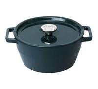 Cocotte ronde Pyrex Slow Cook 24 cm fonte émaillée Deep Blue Bleu profond
